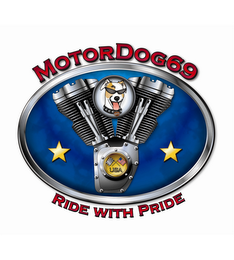 MOTORDOG69 RIDE WITH PRIDE USA logo