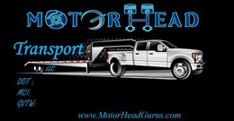 MOTORHEAD TRANSPORT LLC DOT: MCI: GVTW: WWW.MOTORHEADGURUS.COM logo