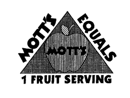 MOTT'S EQUALS 1 FRUIT SERVING logo