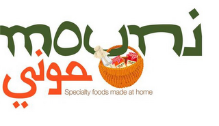 MOUNI SPECIALTY FOODS MADE AT HOME logo