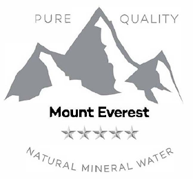MOUNT EVEREST PURE QUALITY NATURAL MINERAL WATER logo