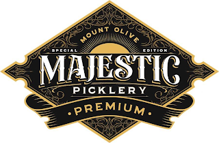MOUNT OLIVE SPECIAL EDITION MAJESTIC PICKLERY PREMIUM logo