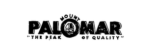MOUNT PALOMAR "THE PEAK OF QUALITY" logo
