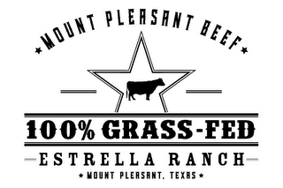MOUNT PLEASANT BEEF 100% GRASS-FED ESTRELLA RANCH MOUNT PLEASANT, TEXAS logo