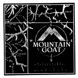 MOUNTAIN GOAT NSEW 23614 27'50' 22308' K. 01234567891011 M. 01234567 logo