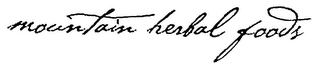 MOUNTAIN HERBAL FOODS logo