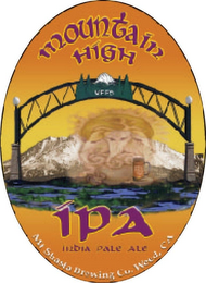 MOUNTAIN HIGH WEED IPA INDIA PALE ALE MT SHASTA BREWING CO. WEED, CA logo