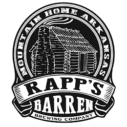 MOUNTAIN HOME ARKANSAS RAPP'S BARREN BREWING COMPANY logo