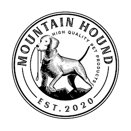 MOUNTAIN HOUND HIGH QUALITY PET PRODUCTS EST. 2020 logo