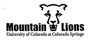MOUNTAIN LIONS UNIVERSITY OF COLORADO AT COLORADO SPRINGS logo