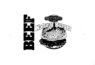 MOUNTAIN NATURAL FOODS NATURAL BEEF NATURAL BURGER logo