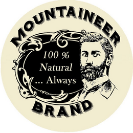 MOUNTAINEER BRAND, 100% NATURAL ALWAYS logo