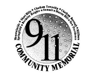 MOUNTAINSIDE SHORT HILLS CHATHAM TOWNSHIP CHATHAM BOROUGH MILLBURN SPRINGFIELD BERKELEY HEIGHTS SUMMIT MURRAY HILL NEW PROVIDENCE 9 11 COMMUNITY MEMORIAL logo