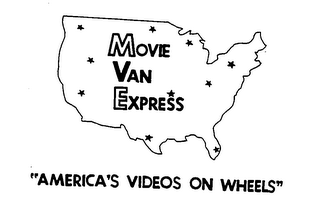 MOVIE VAN EXPRESS "AMERICA'S VIDEOS ON WHEELS" logo
