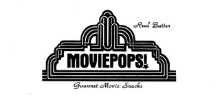 MOVIEPOPS! REAL BUTTER GOURMET MOVIE SNACKS logo