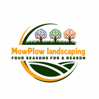 MOWPLOW LANDSCAPING FOUR SEASONS FOR A REASON logo