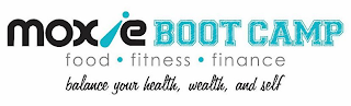 MOXIE BOOT CAMP FOOD · FITNESS · FINANCE BALANCE YOUR HEALTH, WEALTH, AND SELF logo