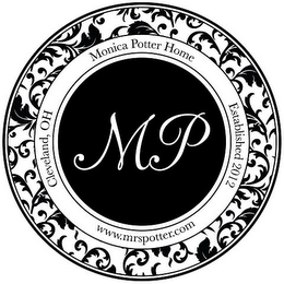 MP MONICA POTTER HOME ESTABLISHED 2012 WWW.MRSPOTTER.COM CLEVELAND, OH logo