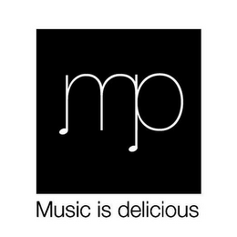 MP MUSIC IS DELICIOUS logo