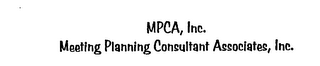 MPCA, INC. MEETING PLANNING CONSULTANT ASSOCIATES, INC. logo