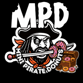 MPD, MINI PIRATE DONUTS, ARRR!!! logo