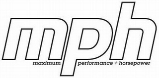 MPH MAXIMUM PERFORMANCE + HORSEPOWER logo