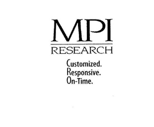 MPI RESEARCH CUSTOMIZED. RESPONSIVE. ON-TIME. logo