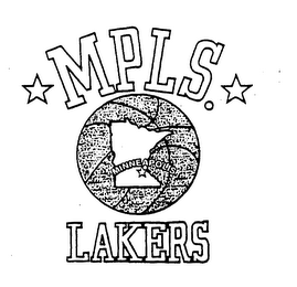 MPLS. MINNEAPOLIS LAKERS logo