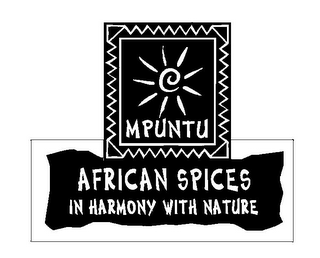 MPUNTU AFRICAN SPICES IN HARMONY WITH NATURE logo