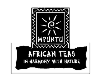MPUNTU AFRICAN TEAS IN HARMONY WITH NATURE logo