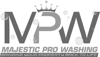 MPW MAJESTIC PRO WASHING BRINGING YOUR PROPERTY BACK TO LIFE logo