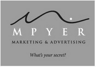 MPYER MARKETING & ADVERTISING WHAT'S YOUR SECRET? logo