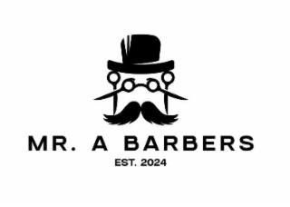 MR. A BARBERS EST. 2024 logo