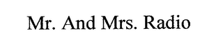 MR. AND MRS. RADIO logo