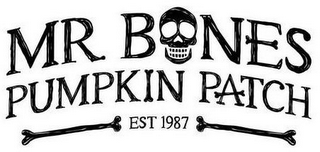 MR. BONES PUMPKIN PATCH EST 1987 logo