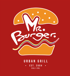 MR. BURGER URBAN GRILL .EST. 2004 . CALI-COL logo