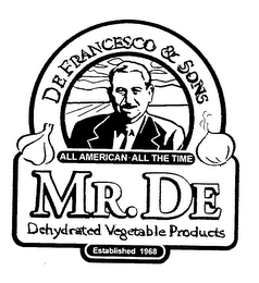 MR. DE DE FRANCESCO & SONS ALL AMERICAN ALL THE TIME logo