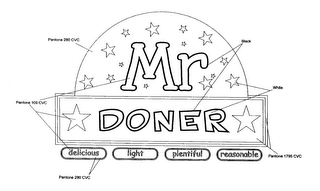 MR DONER DELICOUS LIGHT PLENTIFUL REASONABLE logo