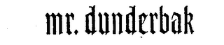 MR. DUNDERBAK logo