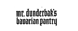 MR. DUNDERBAK'S BAVARIAN PANTRY logo