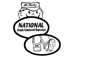 MR. DUSTY NATIONAL DUST COMTROL SERVICE logo