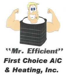 "MR. EFFICIENT" FIRST CHOICE A/C & HEATING, INC. logo