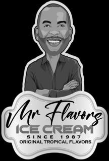 MR FLAVORS ICE CREAM SINCE 1987 ORIGINAL TROPICAL FLAVORS logo