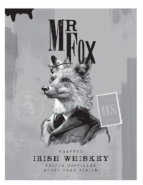 MR FOX 08 CRAFTED IRISH WHISKEY  TRIPLE DISTILLED  STOUT CASK FINISH logo