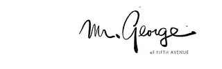 MR. GEORGE OF FIFTH AVENUE logo
