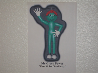 MR. GREEN POWER "CLEAN AIR FOR CLEAN ENERGY" logo
