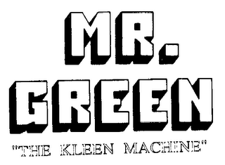 MR. GREEN "THE KLEEN MACHINE" logo