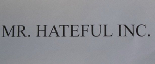 MR. HATEFUL INC. logo