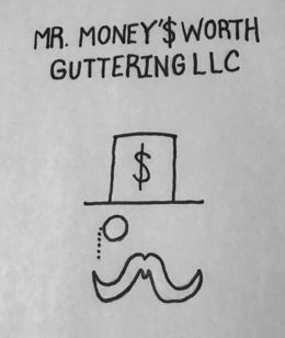 MR MONEY'S WORTH GUTTERING LLC $ logo