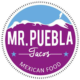 MR. PUEBLA TACOS MEXICAN FOOD logo